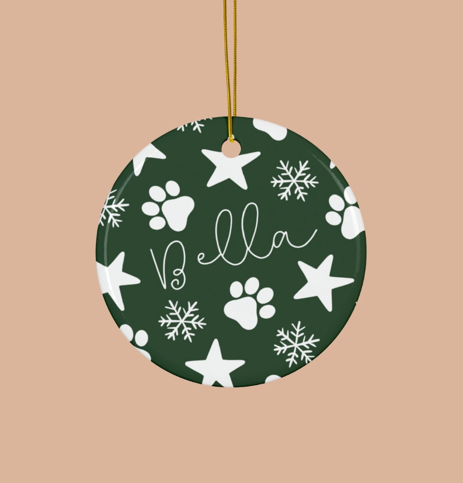 Personalised Christmas Pet Decoration - Ceramic Ornament