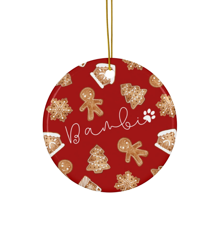 Personalised Christmas Pet Decoration - Ceramic Ornament