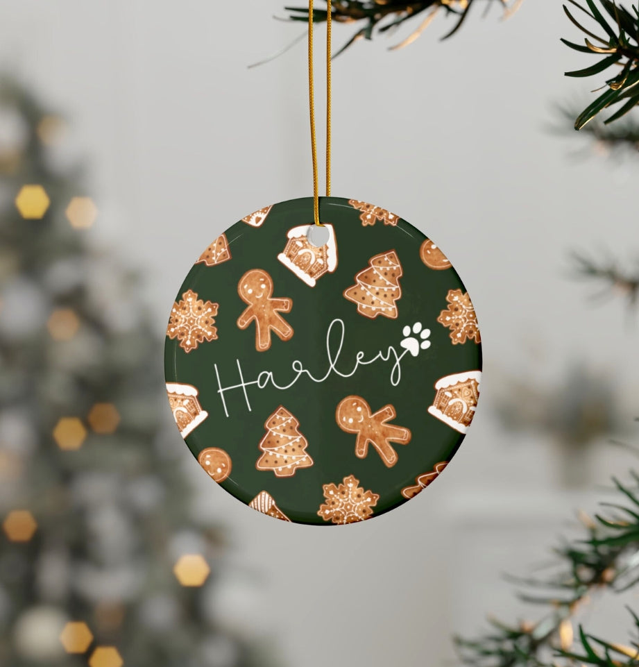 Personalised Christmas Pet Decoration - Ceramic Ornament