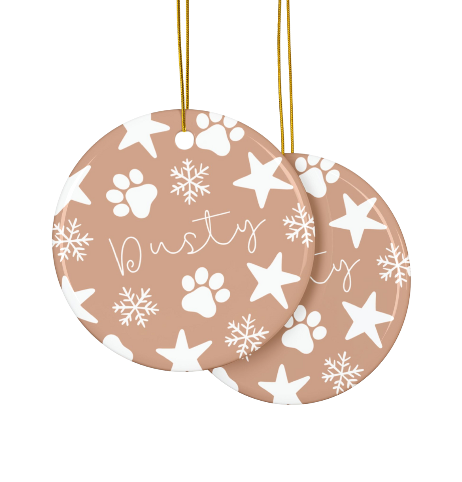 Personalised Christmas Pet Decoration - Ceramic Ornament