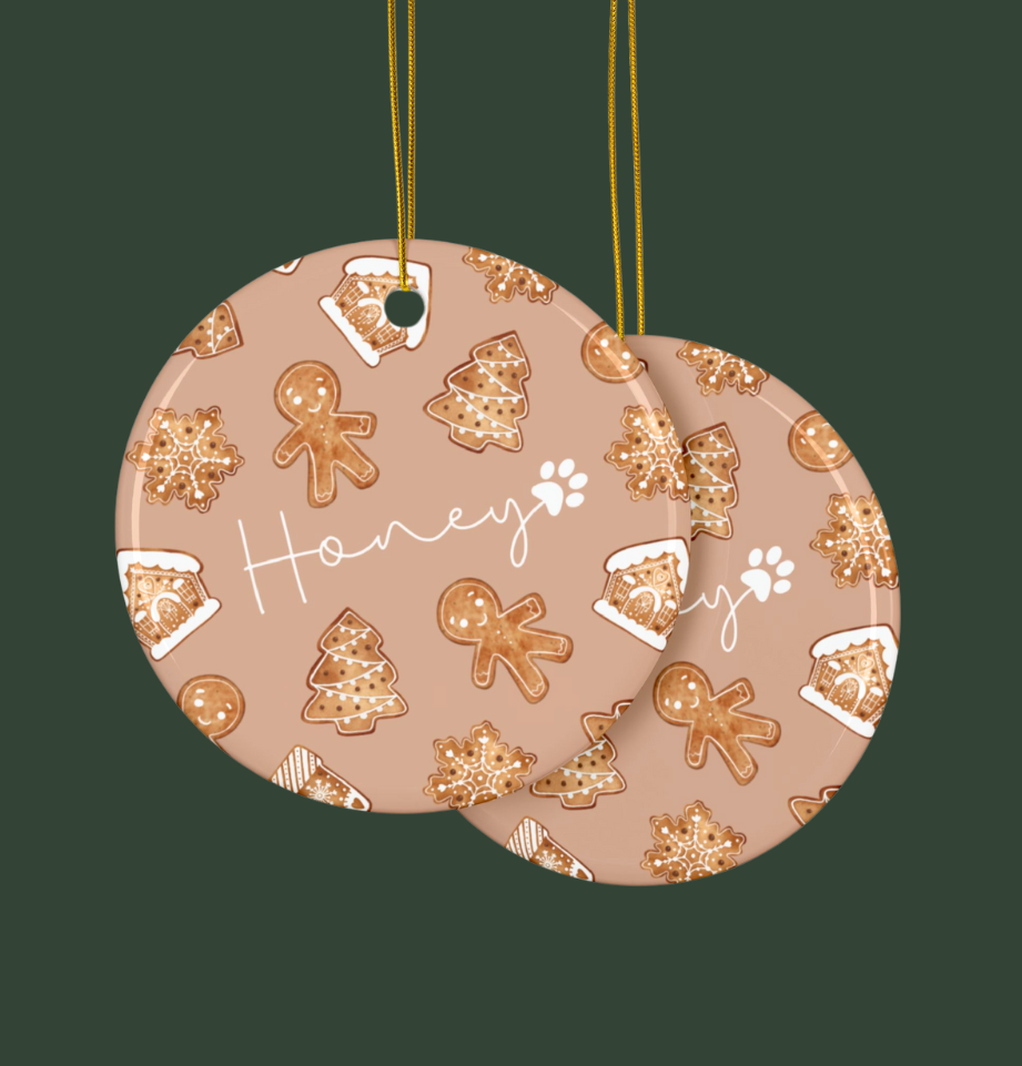 Personalised Christmas Pet Decoration - Ceramic Ornament