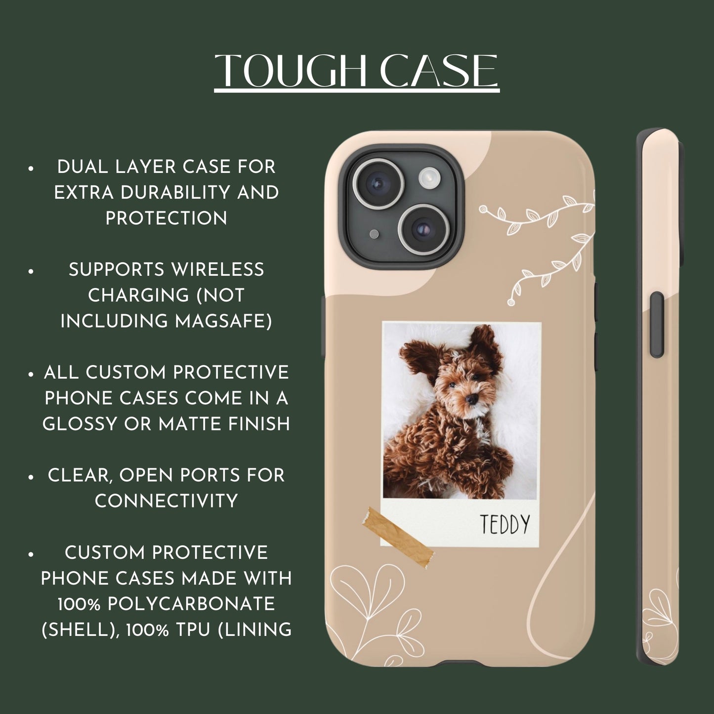 Custom Pet Phone Case - Polaroid Pets