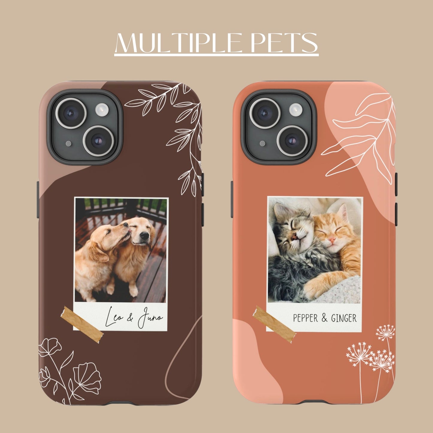 Custom Pet Phone Case - Polaroid Pets