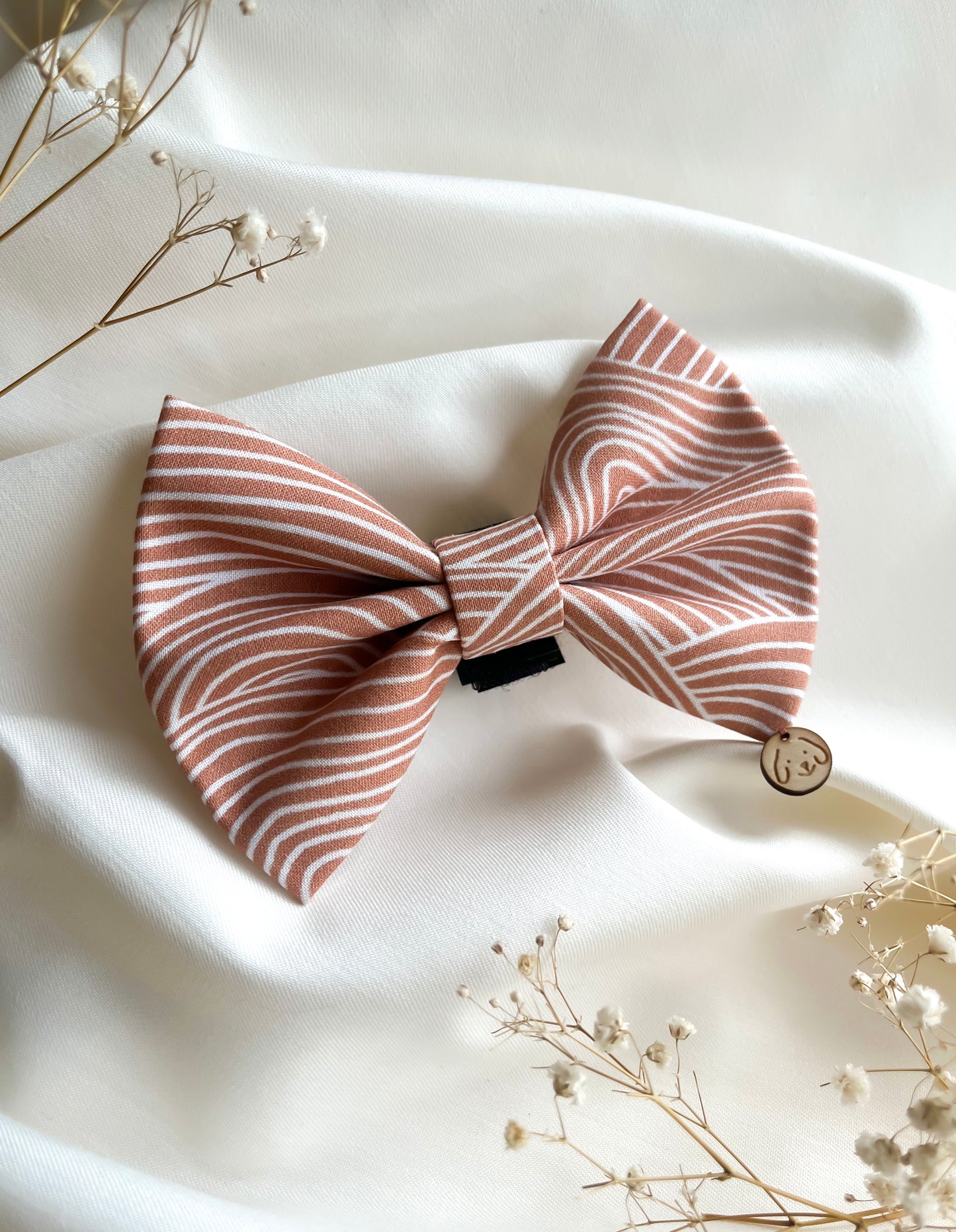 Boho Wave Dog Bow Tie